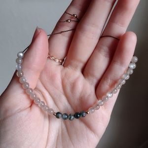 Moonstone & Moss Agate Bracelet